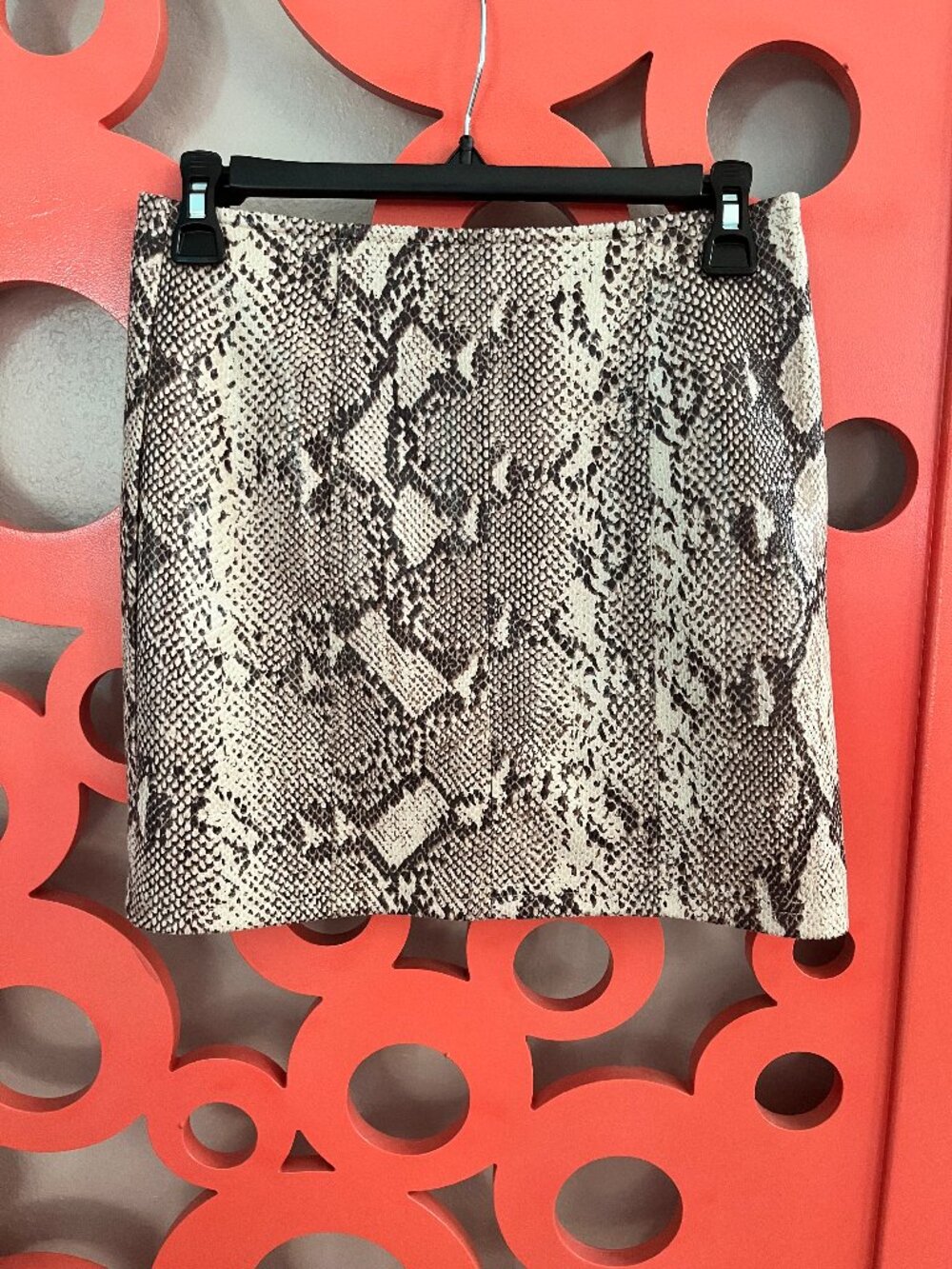 Le Lis Collection Snake Print Mini Skirt | Women's Small | Y2K Bodycon